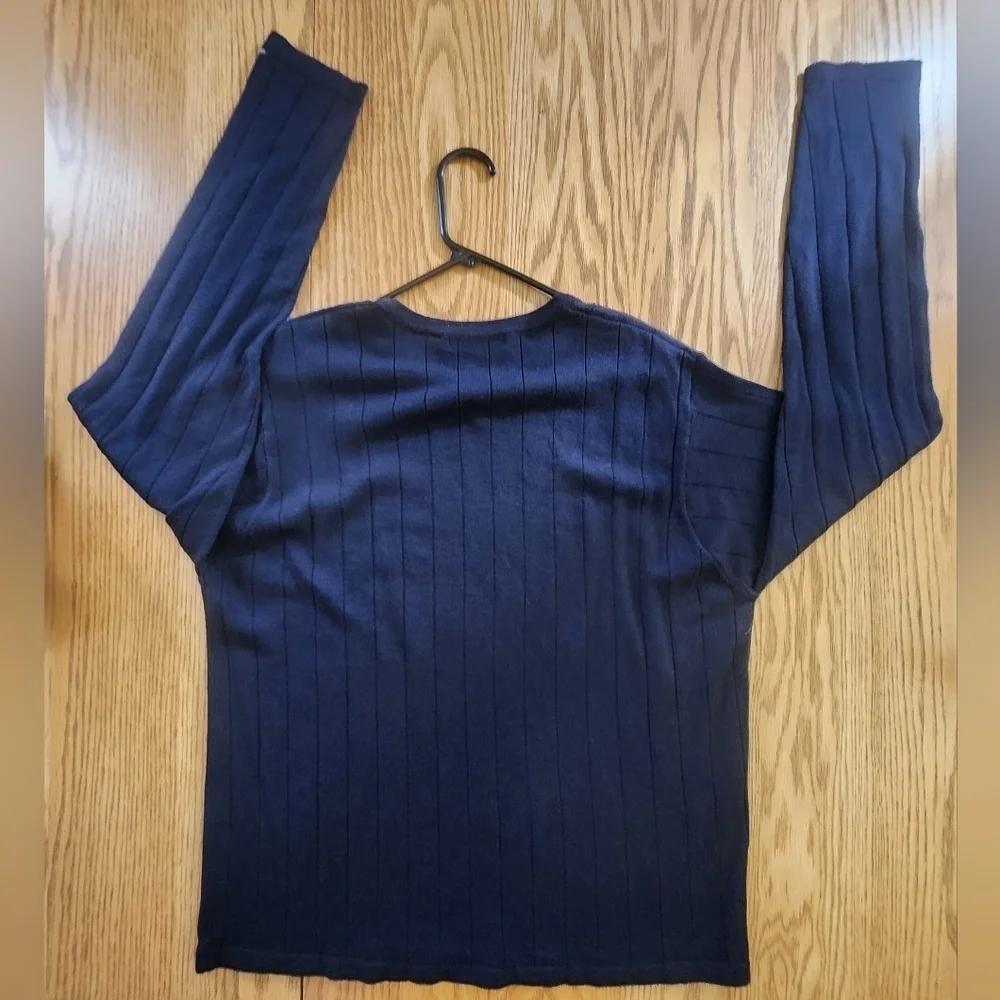 Guess Sweater 100% Italian Merino Wool Mens XLARGE Dark Blue